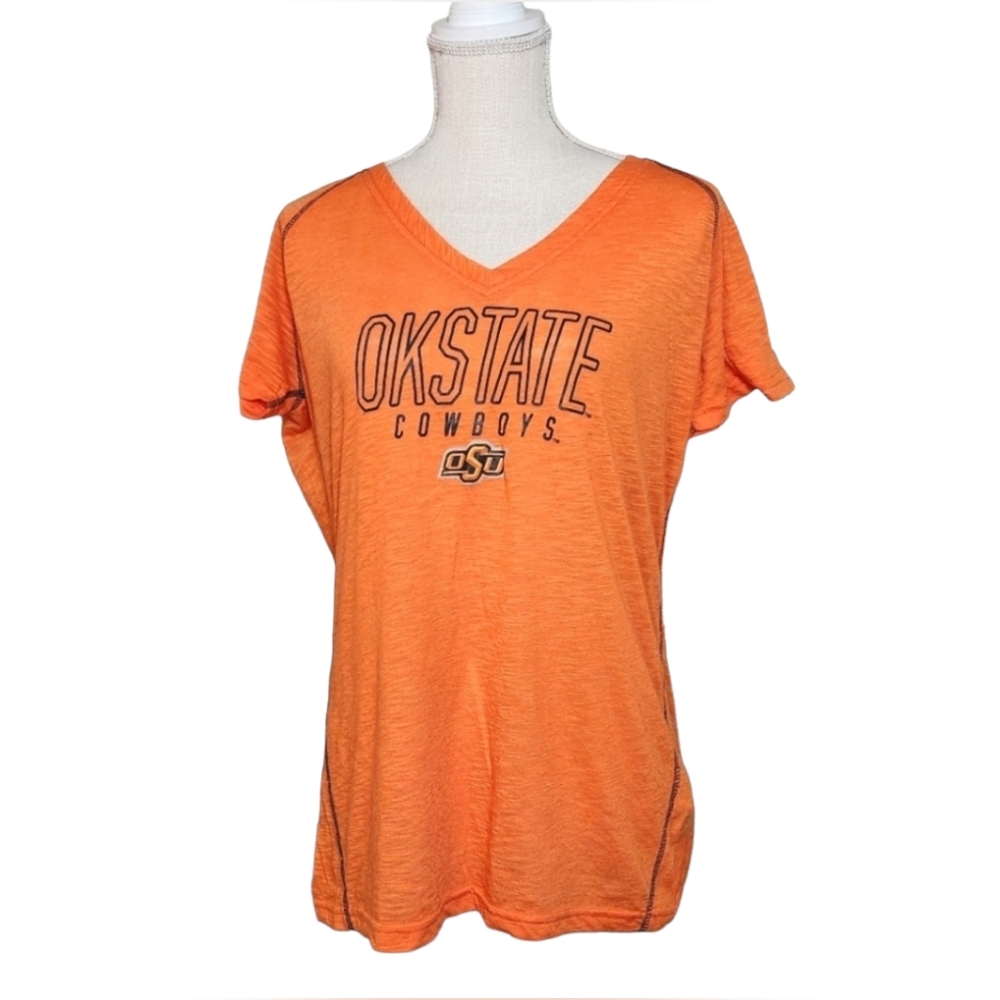 Rivalry Women XL Orange Oklahoma OSU Cowboys Short Sleeve Shirt